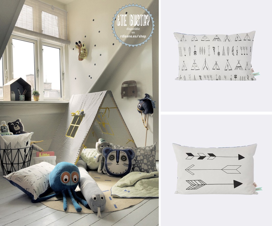 RDISENO INTERIORISMO DECORACIÓN MADRID decoración con flechas COJIN ARROW eshop ferm living