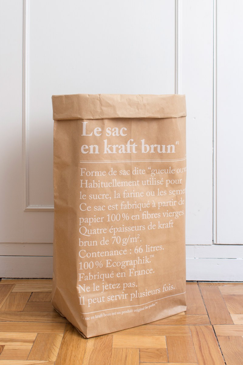 R de Room SHOP le sac en kraft brun / The brown paper bag papel 100% reciclado