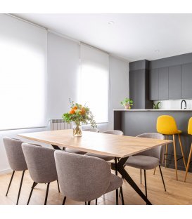 Mesa de comedor de madera maciza de roble MAE 160x90cm... 2