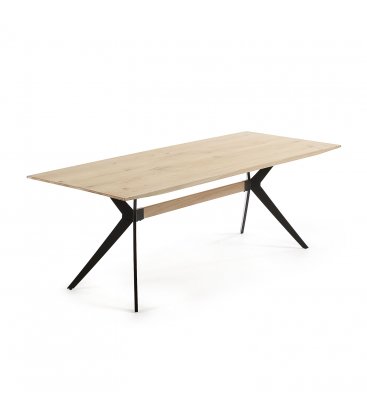 Mesa de comedor de madera maciza de roble MAE 160x90cm (varios acabados)