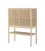 Aparador vitrina de madera y puertas de rejilla SANNA