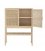Aparador vitrina de madera y puertas de rejilla SANNA