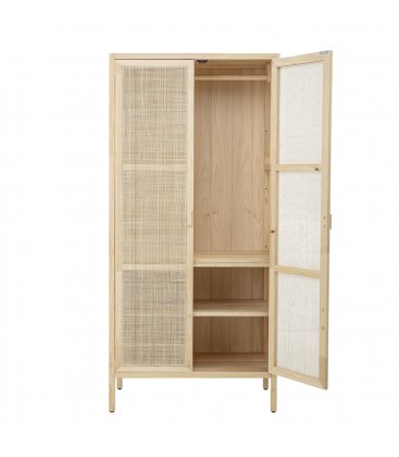 Armario de madera y rejilla MARIANA