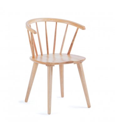 Pack de 2 sillas de madera con reposabrazos en color natural KIRK