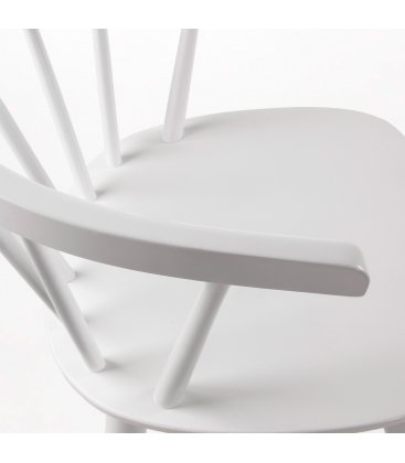 Pack de 2 sillas de madera con reposabrazos en color blanco KIRK