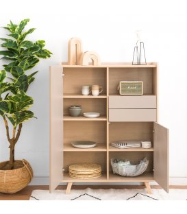 Aparador con 2 puertas, 2 cajones y 1 hueco ZIGGY (varios...