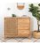 Aparador de madera maciza con 3 cajones y puerta de rejilla NUSA
