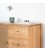 Aparador de madera maciza con 3 cajones y puerta de rejilla NUSA