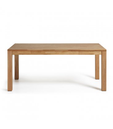 Mesa de comedor extensible rectangular de roble...