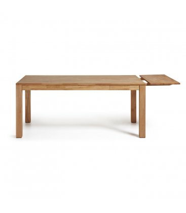 Mesa de comedor extensible rectangular de roble...