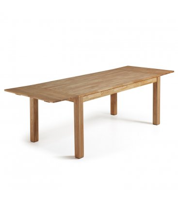 Mesa de comedor extensible rectangular de roble...