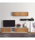 Mueble de TV, módulo de pared con puertas y estante ZISA (varios acabados y apoyos)