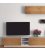 Mueble de TV, módulo de pared con puertas y estante ZISA (varios acabados y apoyos)