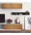 Mueble de TV, módulo de pared con puertas y estante ZISA (varios acabados y apoyos)