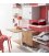 Estantería STRING de 3 módulos con 2 cabinets, escritorio y multimedia en blanco y roble.