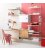 Estantería STRING de 3 módulos con 2 cabinets, escritorio y multimedia en blanco y roble.