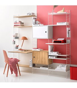 Estantería STRING de 3 módulos con 2 cabinets, escritorio... 2