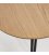 Mesa de comedor circular extensible con sobre de roble y patas de madera metálicas negras NOLE