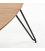 Mesa de comedor circular extensible con sobre de roble y patas de madera metálicas negras NOLE
