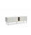 Mueble TV blanco roto y madera con 2 puertas, 2 cajones push y 1 hueco CORVO