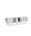 Mueble TV blanco roto y madera con 2 puertas, 2 cajones push y 1 hueco CORVO