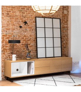 Mueble TV con zócalo o patas NORWAY 200 cm con 1...