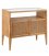 Aparador de madera maciza de mango con 2 puertas de rejilla MASKI