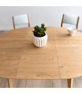 Mesa de comedor redonda extensible NORWAY (varios acabados)