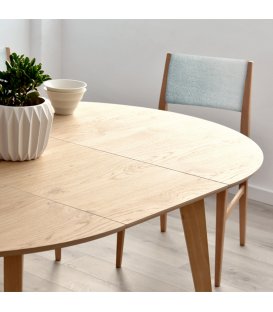 Mesa de comedor redonda extensible NORWAY (varios acabados) 2