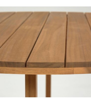 Mesa de exterior redonda de madera de acacia LOREL