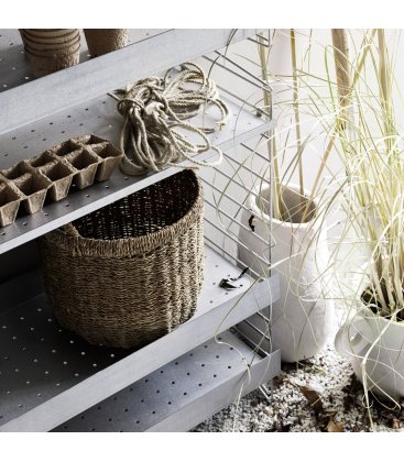 Estantería STRING para exterior de 3 módulos en metal galvanizado.