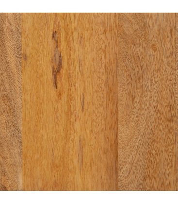 Mesita de noche de madera maciza de mango con balda de rejilla MASKI grande