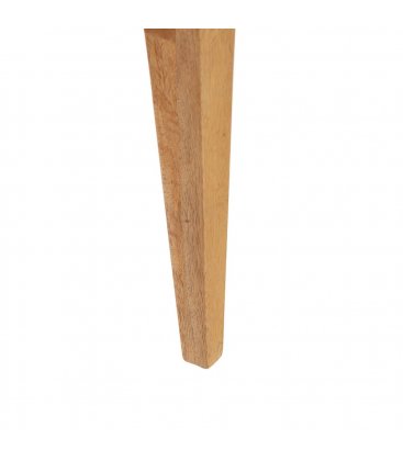 Mesita de noche de madera maciza de mango con balda de rejilla MASKI grande