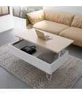 Mesa de centro elevable con almacenaje BOLEH (varios acabados y apoyos)