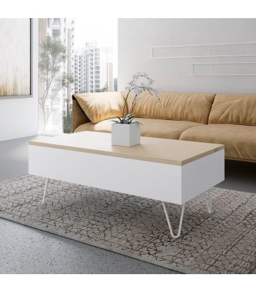 Mesa de centro elevable con almacenaje BOLEH...