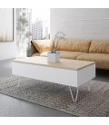 Mesa de centro elevable con almacenaje BOLEH (varios acabados y apoyos)