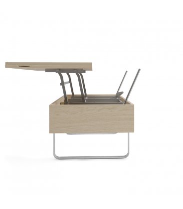 Mesa de centro con almacenaje convertible en mesa de comedor HOYET (varios acabados)