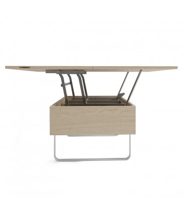 Mesa de centro con almacenaje convertible en mesa de comedor HOYET (varios acabados)