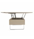 Mesa de centro con almacenaje convertible en mesa de comedor HOYET (varios acabados)