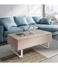 Mesa de centro con almacenaje convertible en mesa de comedor HOYET (varios acabados)