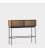 Consola de madera de roble y patas metálicas con 2 puertas BLUR (varios acabados)