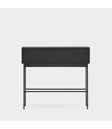 Consola de madera de roble y patas metálicas con 2 puertas BLUR (varios acabados)