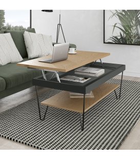 Mesa de centro elevable con almacenaje LEVER (varios...