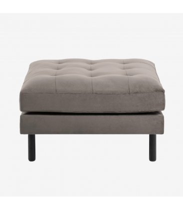 Reposapiés cuadrado de terciopelo gris INGE