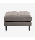 Reposapiés cuadrado de terciopelo gris INGE