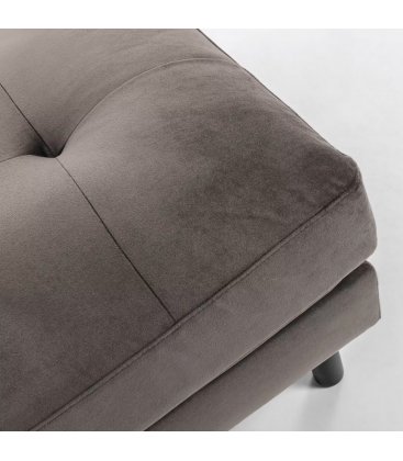 Reposapiés cuadrado de terciopelo gris INGE