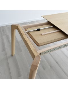 Mesa de comedor extensible de madera JOVIK (varios tamaños) 2