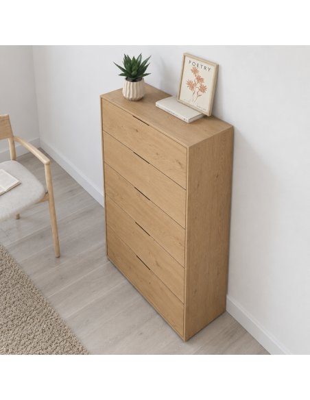 Sinfonier de madera personalizable con 6 cajones NORWAY (varios acabados y apoyos)