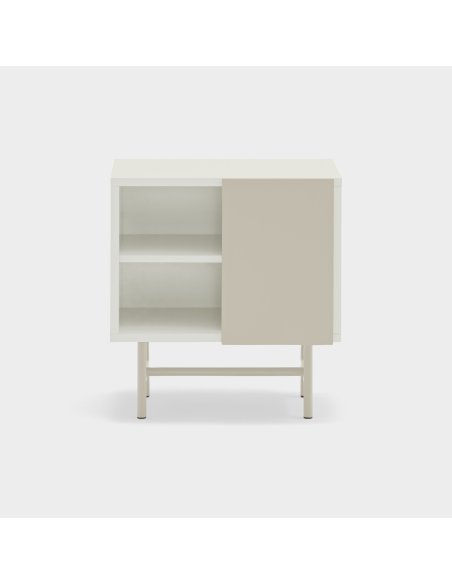 Mesita de noche con 1 puerta y 2 huecos NUBE (varios acabados)