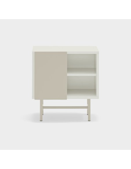 Mesita de noche con 1 puerta y 2 huecos NUBE (varios acabados)
